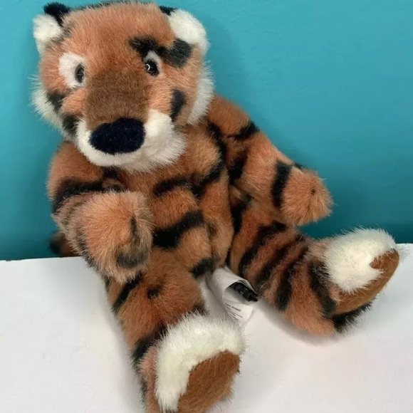 Russ Tiger Cub Tickles Plush Vintage Big Cat Stuffed Animal 8” Rare - Picture 3 of 10